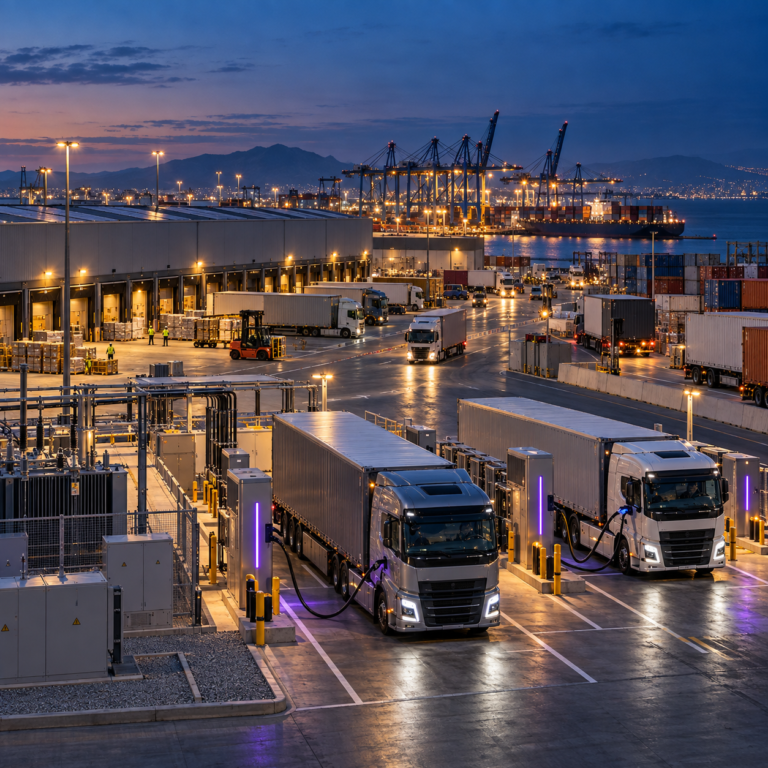 MercaValencia Hub Connects Electric Truck Charging Directly to Freight Operations